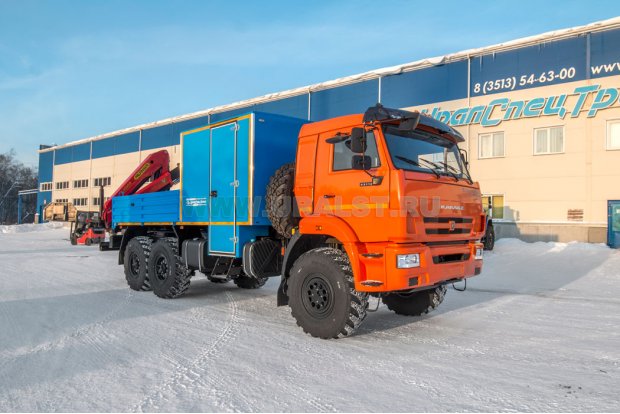 Автофургон ГПА 6+2 откр. с КМУ Palfinger PK-12000 УСТ 5453 Камаз 43118-50, сп.м