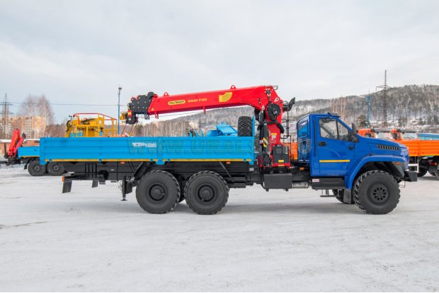 Бортовой с КМУ ИТ-200 (тросовый,люлька) УСТ 5453 Урал NEXT 4320-6951-72