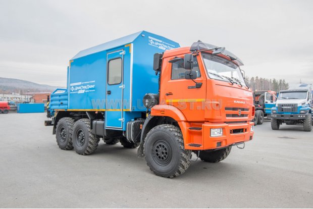 Передвижная авторемонтная мастерская ПАРМ с КМУ ИМ-25 УСТ 5453 Камаз 43118-50