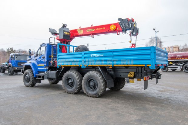 Автомобиль бортовой с КМУ ИТ-150 (тросовый) УСТ 54532F Урал NEXT 5557-72Е5Г38