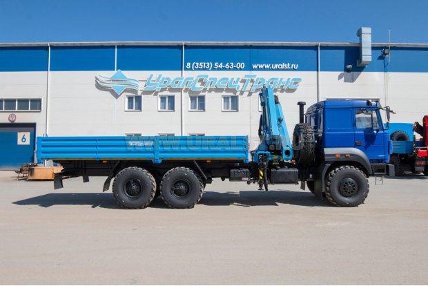 Бортовой автомобиль с КМУ ИМ-240 УСТ 5453 Урал 4320-4971-82 сп.м.