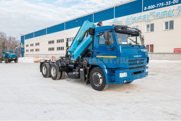 Седельный тягач с КМУ ИМ-180 УСТ 5453 Камаз 65115-48(А5)