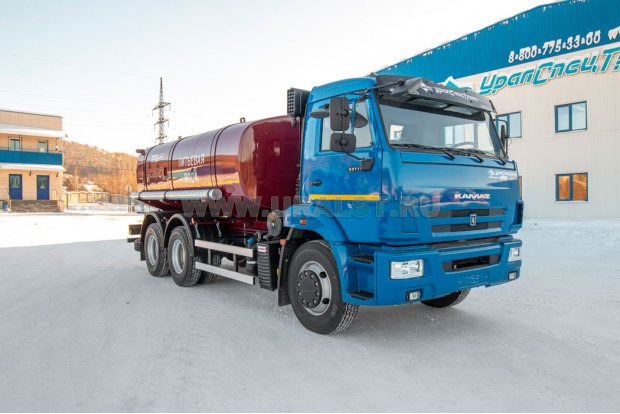 Автоцистерна АЦПТ-10НО УСТ 5453 Камаз 65115-48 (А5) насос, обогрев
