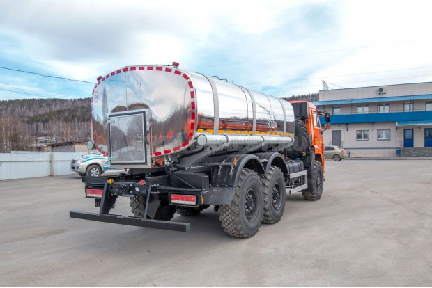 Автоцистерна для питьевой воды АЦПТ-10 УСТ 5453 Камаз 43118 насос, нерж/нерж