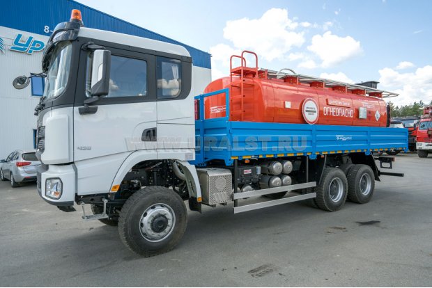 Бортовой контейнеровоз УСТ 5453 SHACMAN SX32586V385 ДОПОГ + КЦ-16