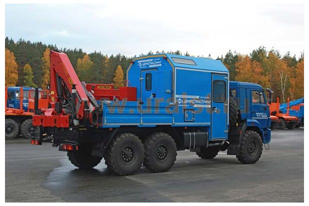 Фургон Камаз с краном-манипулятором Palfinger PK-15500