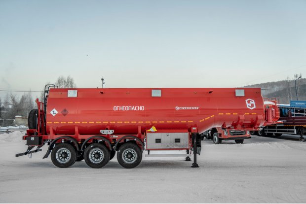 Полуприцеп цистерна для ГСМ безрамная для вездеходов ППЦ 28К-32-3 (колымбак)