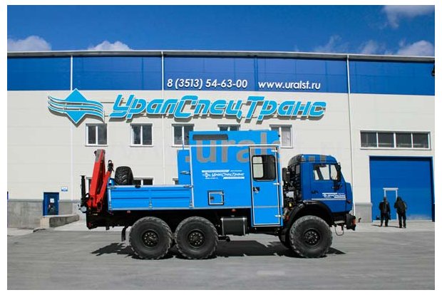 Фургон Камаз АРОК с краном манипулятором