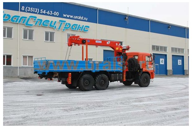 Бортовой автомобиль с КМУ KS-1256G-II УСТ 54531 Камаз 43118-76RR сп. м.