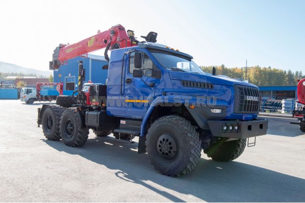  Седельный тягач с КМУ ИТ-200 (тросовый) УСТ 5453 Урал 44202-82Е5 сп.м.