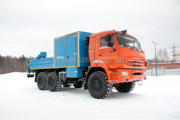 ГПА 6+2 откр. с КМУ ИМ-55 УСТ 5453 Камаз 43118, сп. место