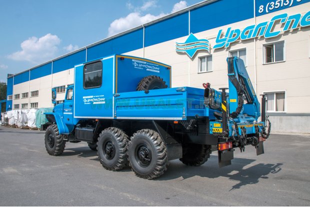 Фургон Урал Грузопассажирский автомобиль (ГПА) с КМУ ИМ-55