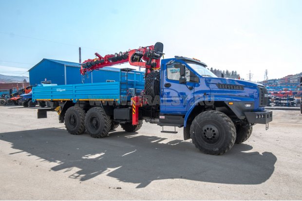 Автомобиль бортовой с КМУ TAURUS 055А (тросовый) с буром 54532Е Урал NEXT 4320-72Е5Г38