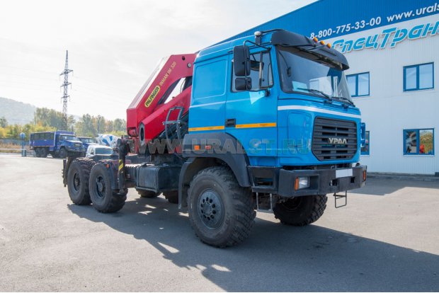 Седельный тягач с КМУ ИМ-320-04 УСТ 5453 Урал 44202-82Е5 (б/у 2020 г.в.)