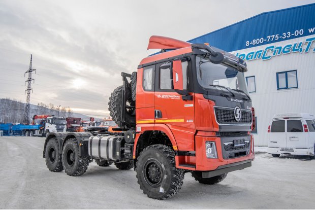 Седельный тягач УСТ 5453 SHACMAN (ШАКМАН) SX42586V385 (6х6), шины 14R20, ССУ 1630 ДОПОГ, гидрофикация