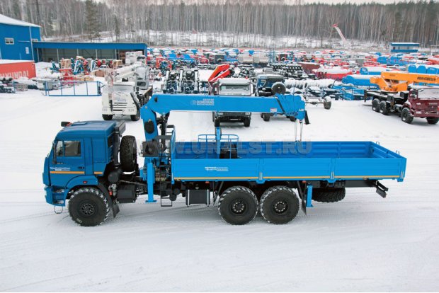Бортовой с КМУ DongYang SS2036 (тросовый) УСТ 5453 Камаз 43118
