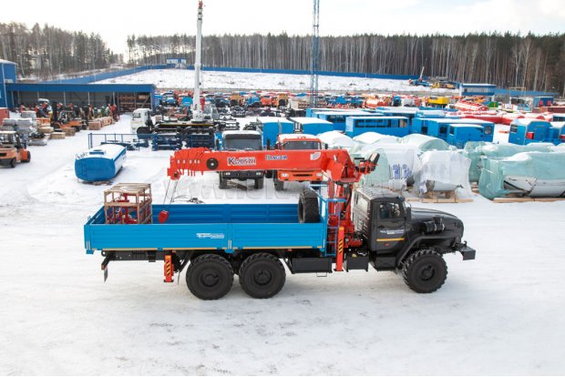 Бортовой с КМУ Kanglim KS 2057 (тросовый) УСТ 5453 Урал 4320-1951-60
