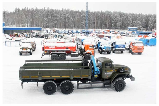 Бортовой Урал 4320 с крано-манипуляторная установка ИМ-55