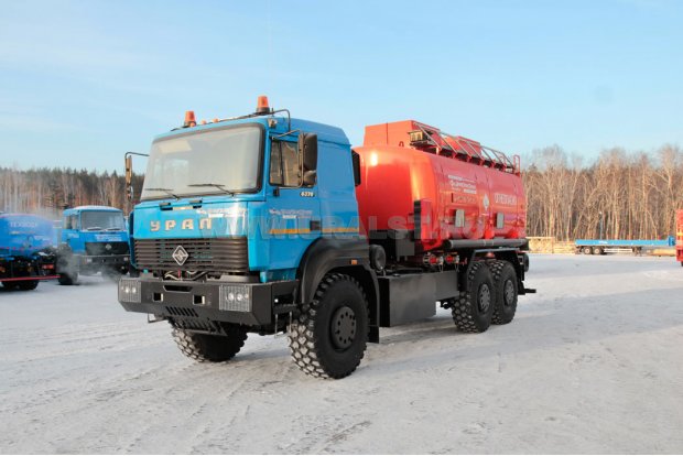 Автоцистерна бензовоз АЦ-20-2 УСТ 5453 Урал-63701К-1951 доработка под ДОПОГ