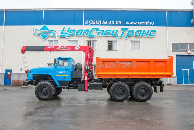 Самосвал с КМУ UNIC URV-503 УСТ 5453 Урал 4320-1951-72