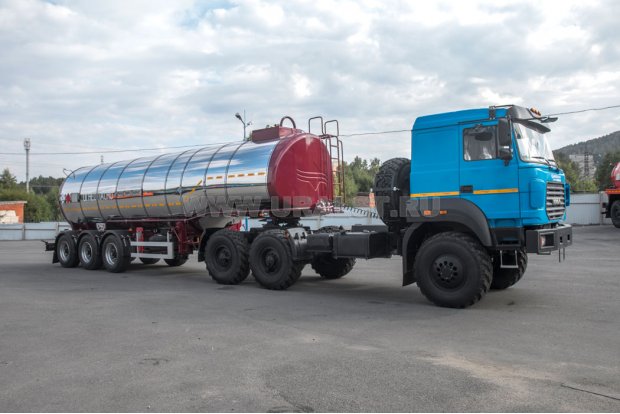 Прицеп цистерна нефтевоз  ППЦН 28КТ-31 УСТ 9465 термос, нар. нерж, внутр. 5 мм