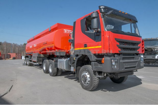 Полуприцеп цистерна ППЦ 42-24Д-4 + Тягач АМТ N.V. 632910 [шины 315-80R22.5]