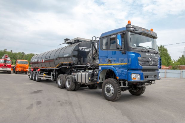 Полуприцеп цистерна битумовоз ППЦБ 38ТК-32 BPW + Тягач SHACMAN SX32586V385 (6х6)