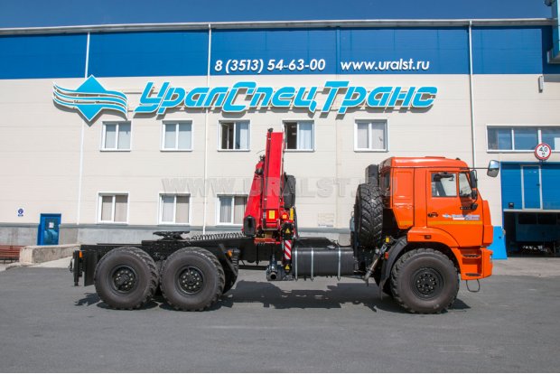 Седельный тягач с КМУ Fassi F245A.0.24 УСТ 5453 Камаз 43118, сп.м