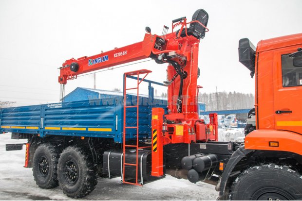 Бортовой с КМУ KS-2056 (тросовый) УСТ 5453 Камаз 43118