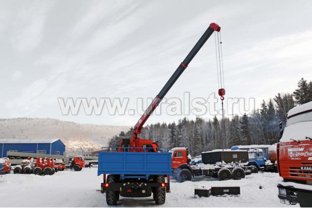 Бортовой с КМУ UNIC UR-V503 (тросовый) УСТ 5453 Камаз 43118