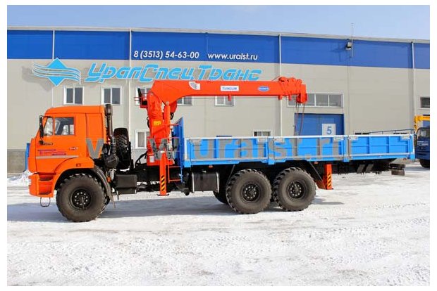Бортовой с КМУ KS-1256G-II УСТ 5453 Камаз 43118, борт 7м