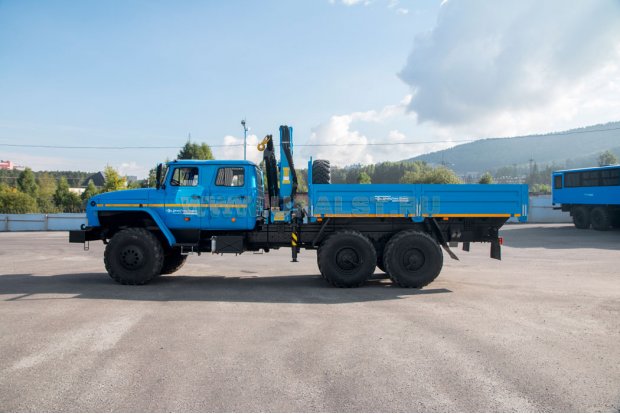Бортовой с КМУ ИМ-150 УСТ 5453 Урал 4320-60Е5 сдвоенная кабин