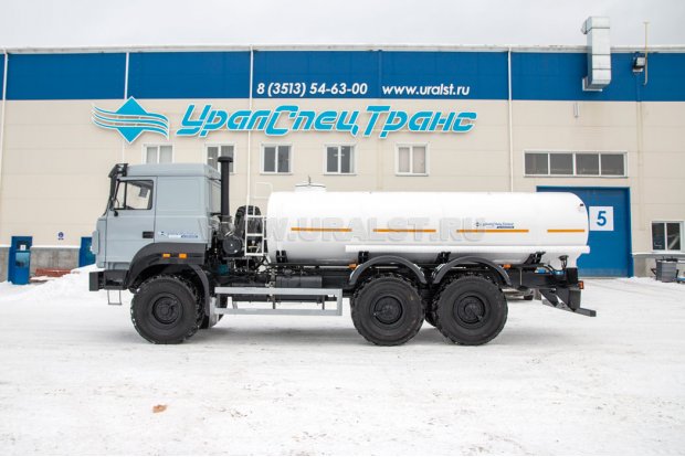 Автоцистерна для воды АЦПТ-10Н УСТ 5453 Урал 5557-4551-80 насос, обогрев, сп. м.
