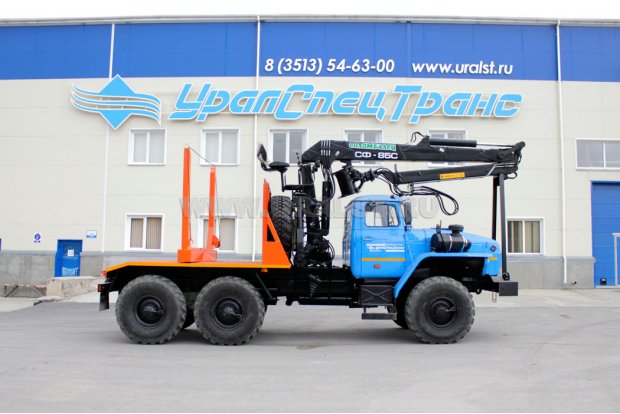 Лесовоз с ГМ СФ-85С УСТ 5453 Урал 5557-60Е5