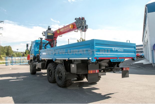 Бортовой с КМУ ИТ-150 (тросовый) УСТ 5453 Урал 4320-4971-82 сп.м.