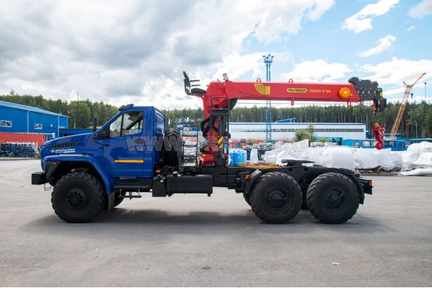 Седельный тягач с КМУ ИТ-150 (тросовый) УСТ 5453 Урал NEXT 4320-6951-72