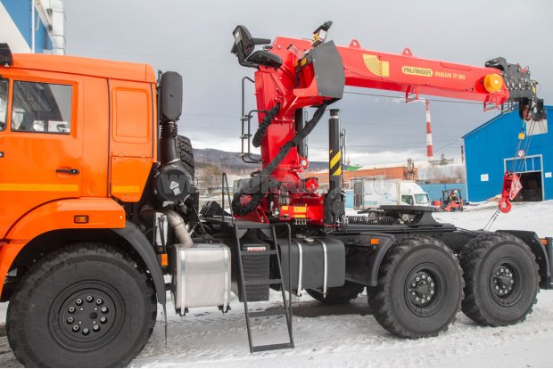 Седельный тягач с КМУ ИТ-180 (тросовый) УСТ 5453 Камаз 53504 (44108)