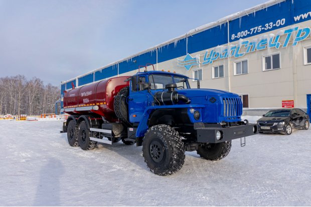 Автоцистерна для воды АЦПТ-10НО УСТ 5453 Урал 4320-1951-60 насос, обогрев