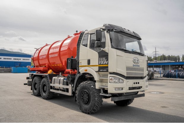  Автоцистерна вакуумная коммунальная МВ-16 КО УСТ 5453 FAW 3250 6Х6, КБ 3675