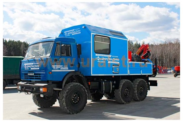 Фургон Камаз АРОК с краном манипулятором