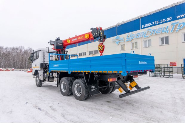 Бортовой автомобиль УСТ 5453 с КМУ ИТ-150 SHACMAN (ШАКМАН) SX32586V385 (6х6)