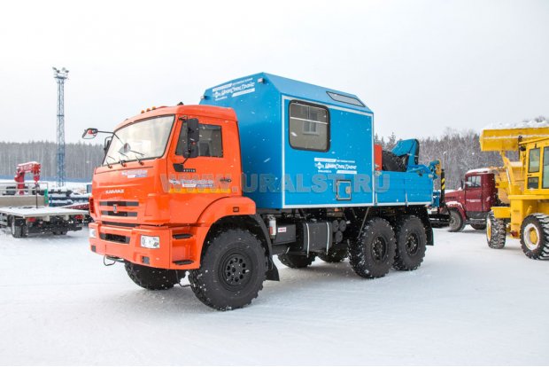Мобильная ремонтная мастерская (МРМ) УСТ-54534 на шасси Камаз 43118-46 с КМУ ИМ-77