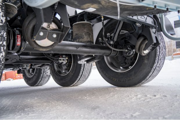 Пневмоподвеска полуприцепа цистерны