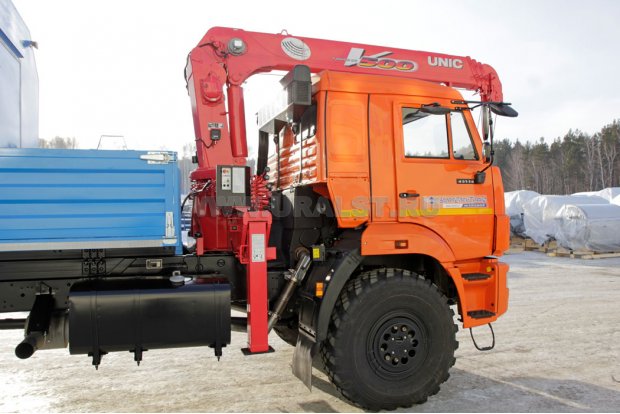Маслостанция УСТ 5453 с КМУ Unic-504 Камаз 43118