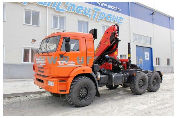 Седельный тягач Камаз с КМУ Palfinger