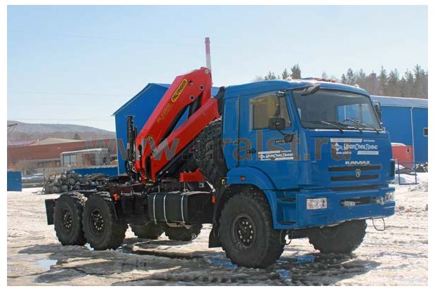 Седельный тягач с КМУ PK-23500А УСТ 5453 Камаз 43118