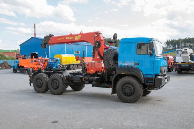 Седельный тягач с КМУ ИТ-180 (тросовый) УСТ 5453 Урал 63701К-1951
