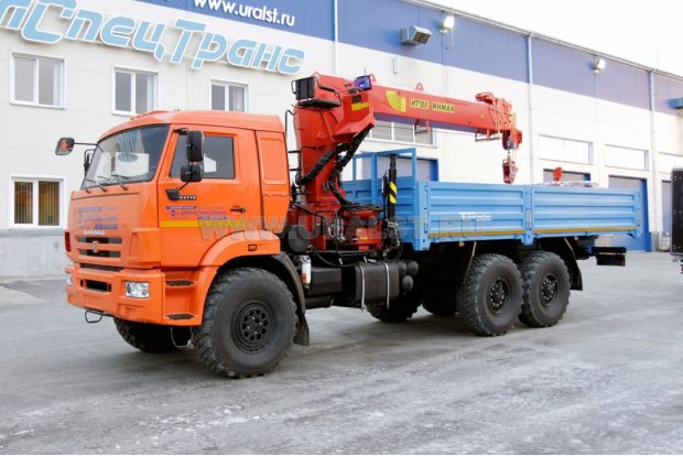 Бортовой с КМУ ИТ-180 (тросовый) УСТ 5453 Камаз 43118 сп. м.