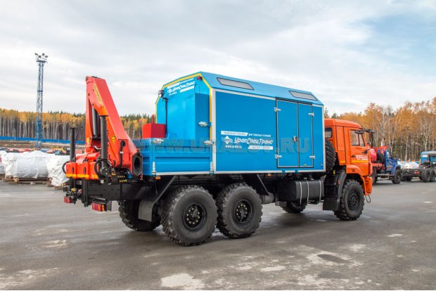 ПАРМ Камаз 43118-46 с грузовой платформой с КМУ PK-15500C УСТ-5453