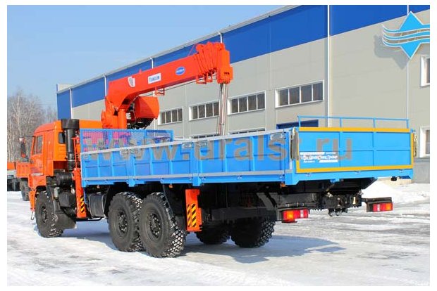 Бортовой с КМУ KS-1256G-II УСТ 5453 Камаз 43118, борт 7м